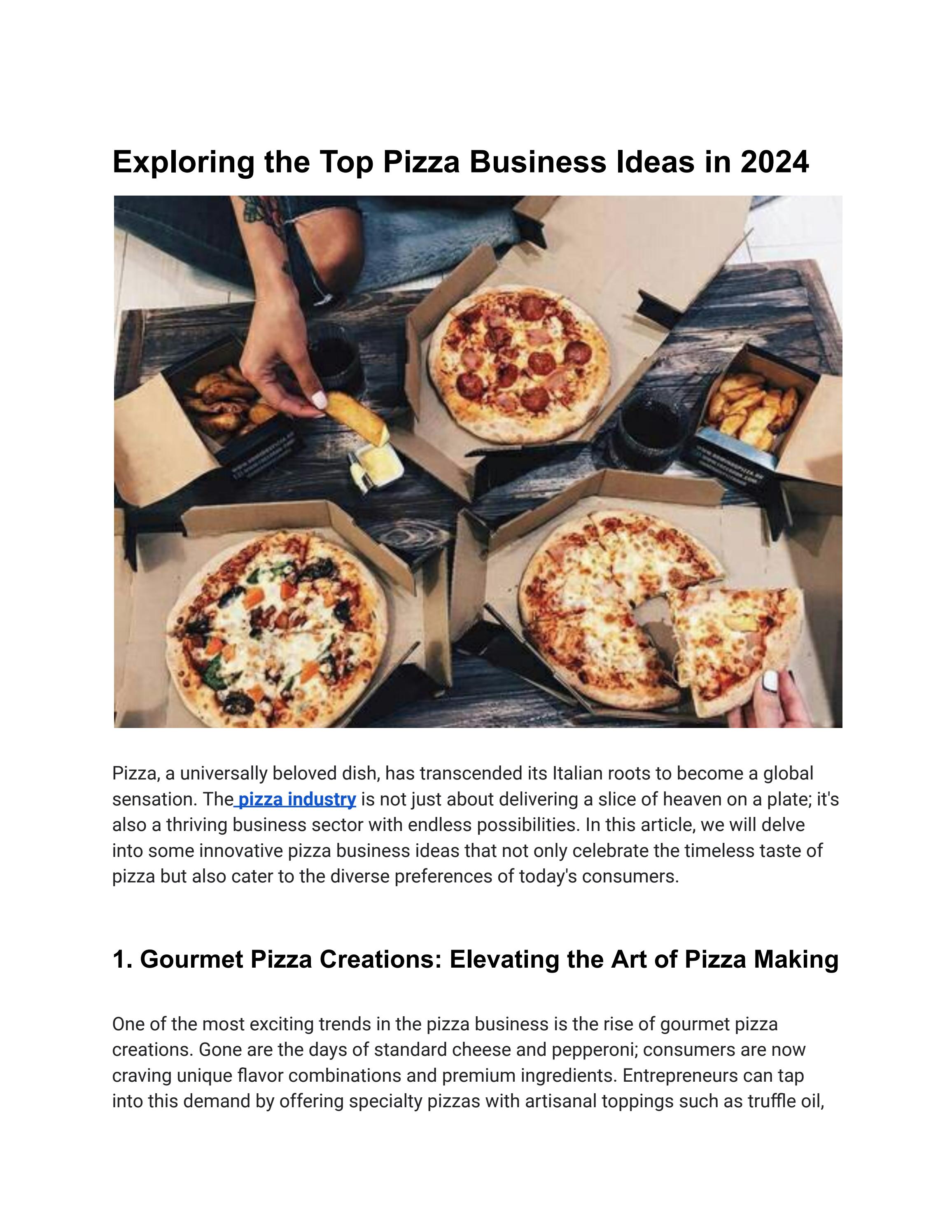 Pizza and More: Exploring Endless Possibilities
